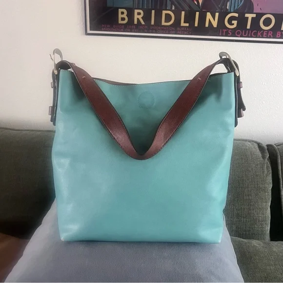 Joy Susan turquoise hobo tote - Picture 3 of 8